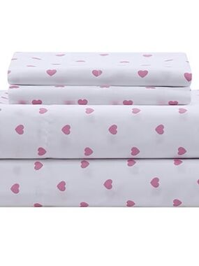 New INK+IVY Kids Full Sheet Set - Pink Hearts
